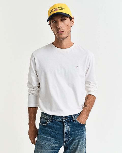 Gant Langarmshirt "REG SHIELD LS T-SHIRT" mit Logostickerei auf der Brust günstig online kaufen