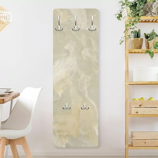 Wandgarderobe Holzpaneel Onyx Marmor Creme günstig online kaufen