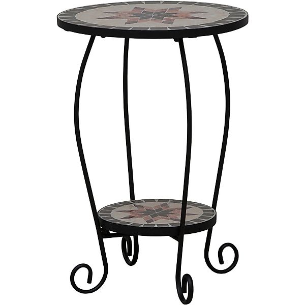 Siena Garden Gartentisch Stella Rund Schwarz 40 cm x 40 cm günstig online kaufen