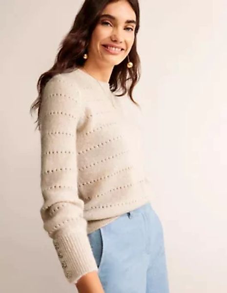 Flauschiger, texturierter Pullover Damen Boden, Vanille günstig online kaufen