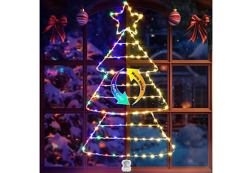 Elegear LED-Lichterkette LED Dekolicht Weihnachtsbaum Weihnachtsdeko 75 x 4 günstig online kaufen