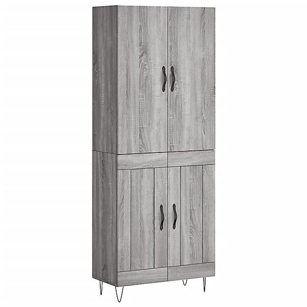 vidaXL Highboard Grau Sonoma 69,5x34x180 cm Holzwerkstoff 3198079 günstig online kaufen