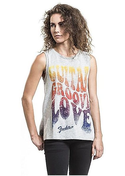 Fender Tanktop Fender Guitar Groove Love Girl-Top grau meliert Damen T-Shir günstig online kaufen