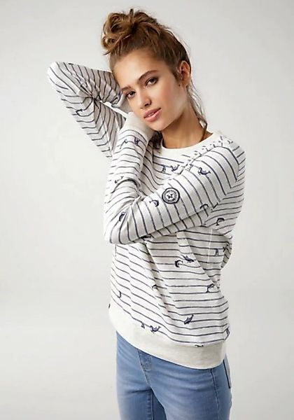 KangaROOS Sweatshirt mit maritimen Alloverdruck günstig online kaufen