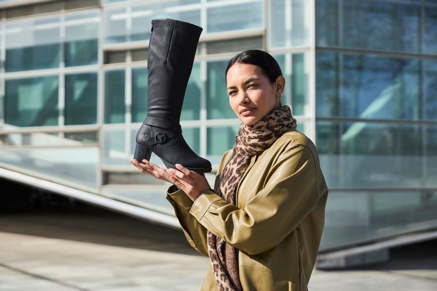 Rieker Stiefel Langschaftstiefel, Blockabsatz,mit Reißverschluss hinten-sch günstig online kaufen