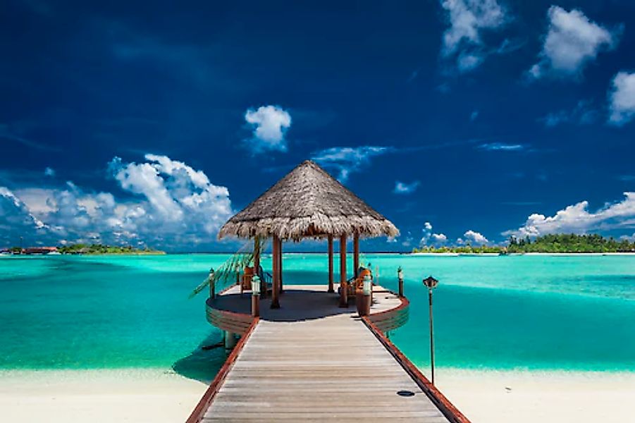 Papermoon Fototapete »Boat Jetty Maldives« glatt günstig online kaufen