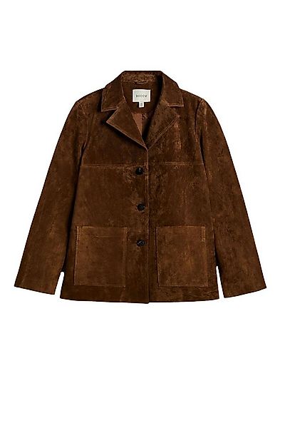 Bhoem Lederjacke BHOEM Gerade Jacke echtes Veloursleder, hellbraun (1-St) günstig online kaufen