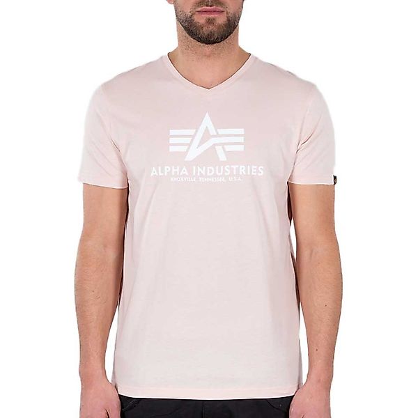 Alpha Industries Basic T-shirt Mit V-ausschnitt 3XL Pale Peach günstig online kaufen