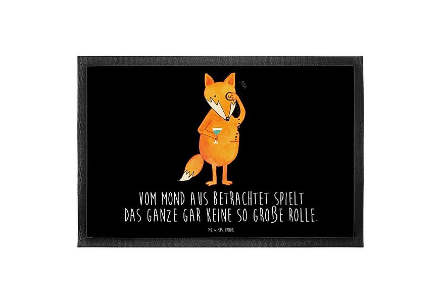 Mr. & Mrs. Panda Fußmatte Fuchs Lord, Sauberlaufmatte 40 x 60 cm, Schwarz, günstig online kaufen