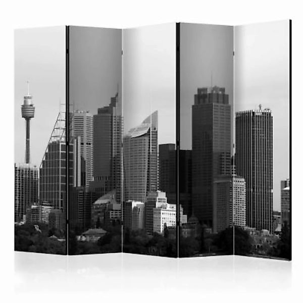 artgeist Paravent Skyscrapers in Sydney II [Room Dividers] schwarz/weiß Gr. günstig online kaufen