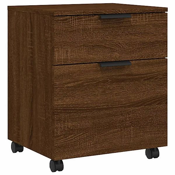 Vidaxl Mobiler Aktenschrank Mit Rollen Braun Eichen-optik 45x38x54 Cm günstig online kaufen