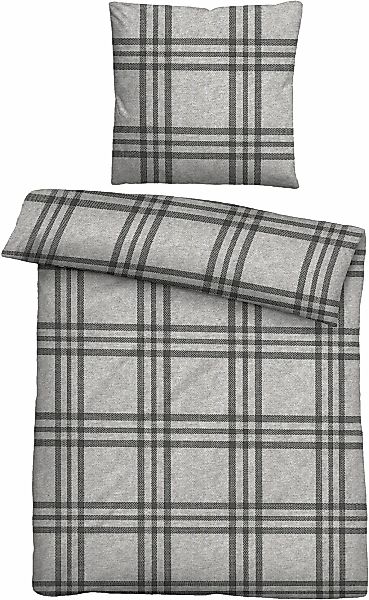 Biberna Bettwäsche "Lya" 2 Stk. tlg. kuschelig warm, weich, Melange, 100% B günstig online kaufen