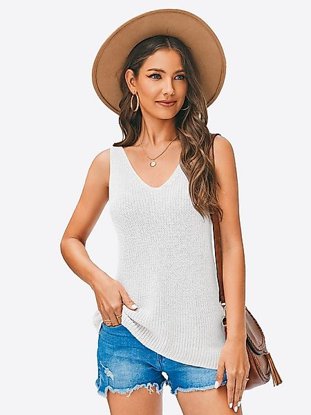 Imily Bela Ripptanktop Damen V-Ausschnitt Geripptes Casual Oberteil (Packun günstig online kaufen
