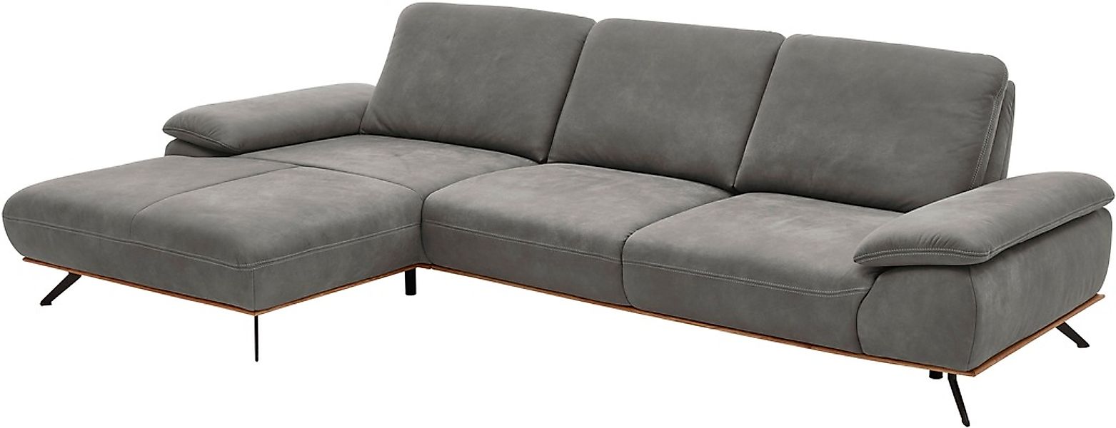 Die PlanBar Ecksofa "PN-EM18063 L-Form", wahlweise mit echt bezogenem Rücke günstig online kaufen