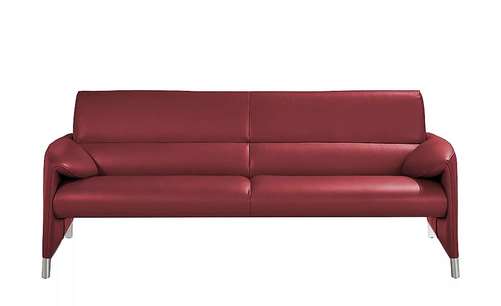 Ledersofa - rot - 210 cm - 84 cm - 88 cm - Polstermöbel > Sofas > Einzelsof günstig online kaufen