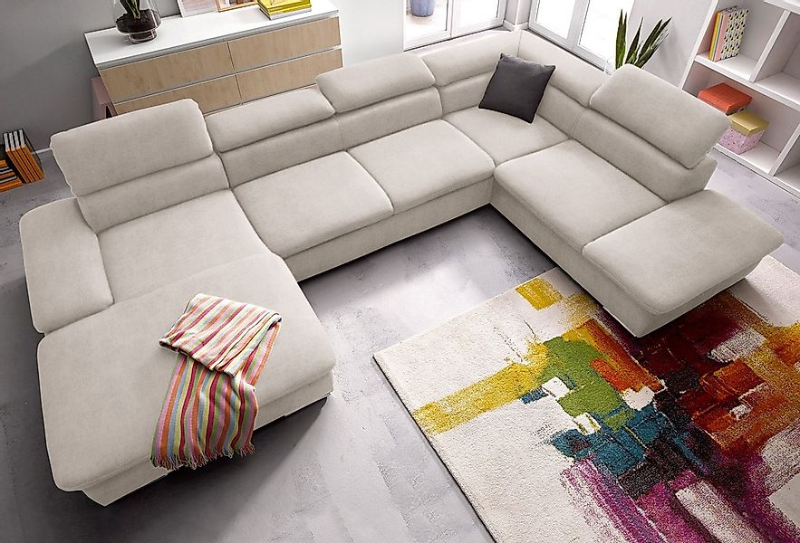 sit&more Wohnlandschaft »Alcatraz U-Form« wahlweise mit Bettfunktion günstig online kaufen