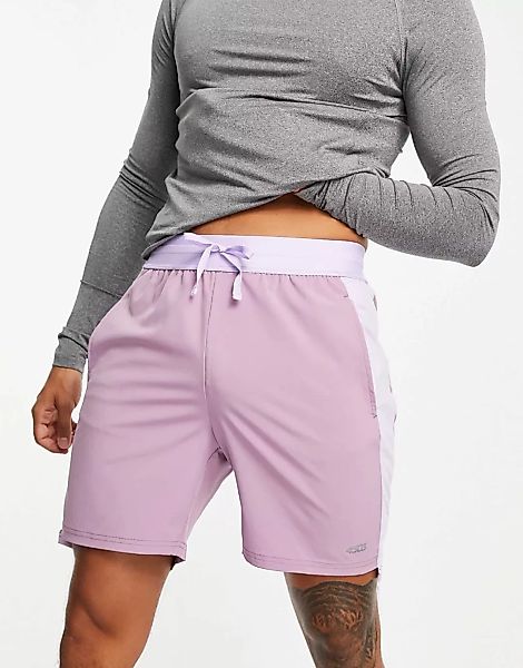 ASOS 4505 – Trainings-Shorts mit Jerseyeinsatz-Violett günstig online kaufen
