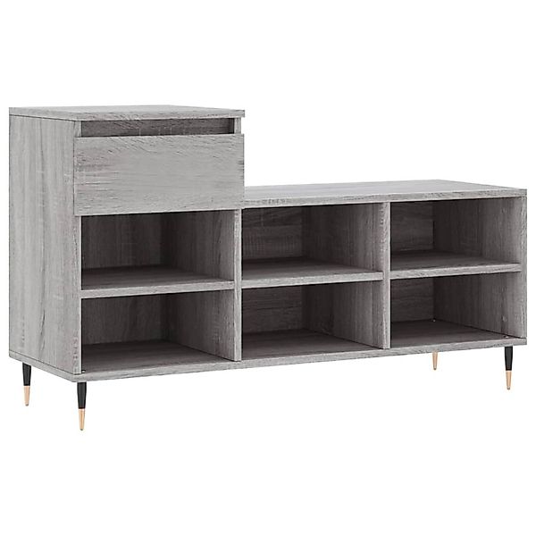 vidaXL Schuhregal Grau Sonoma 102x36x60 cm Holzwerkstoff 831362 günstig online kaufen