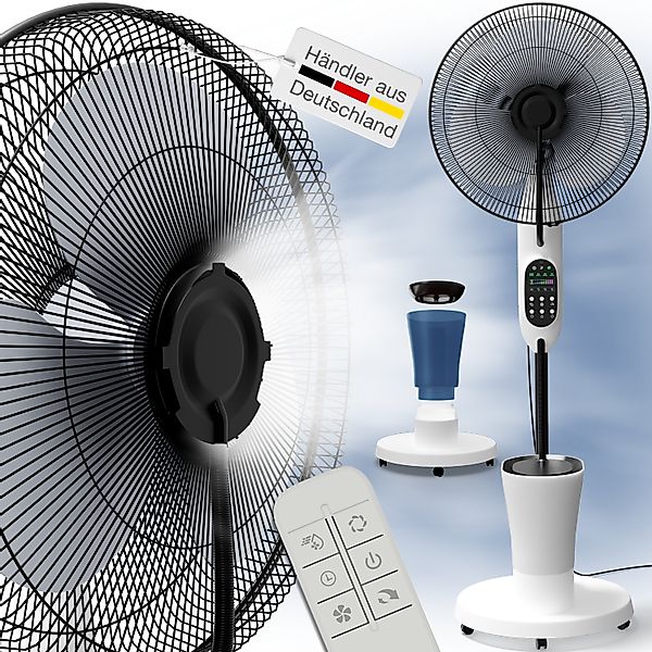 aktimeo Standventilator mit Luftbefeuchtung, Timerfunktion, Bodenrollen & F günstig online kaufen