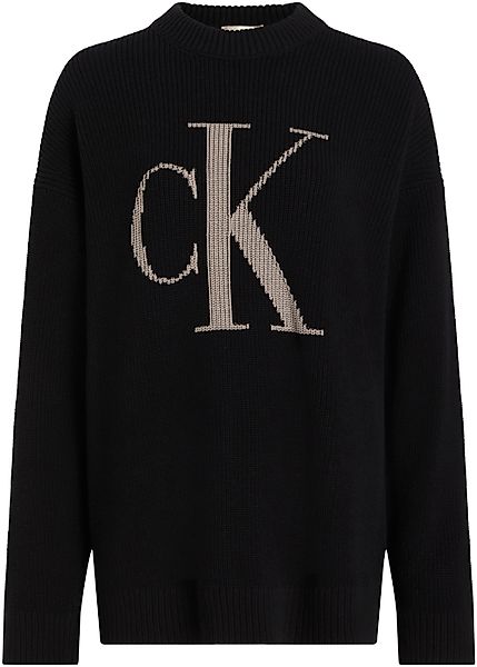 Calvin Klein Jeans Strickpullover CK INTARSIA HIGH NECK SWEATER mit Logosti günstig online kaufen