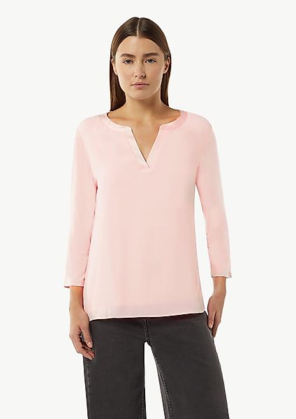 Comma Shirttop Shirt mit Satinblende im günstig online kaufen