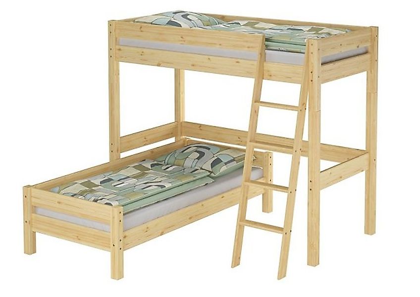 ERST-HOLZ Etagenbett Hochbett Stockbett Einzelbett 90 x 200 Kinderbett Kief günstig online kaufen