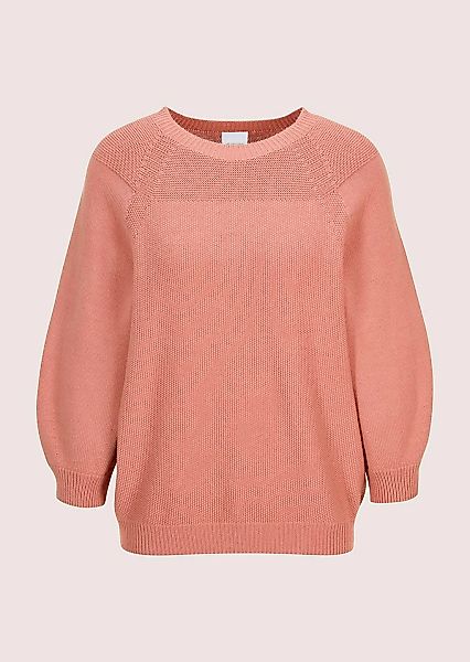 MADELEINE Longpullover "Strickpullover Zeitloser Baumwollpullover mit Perlf günstig online kaufen
