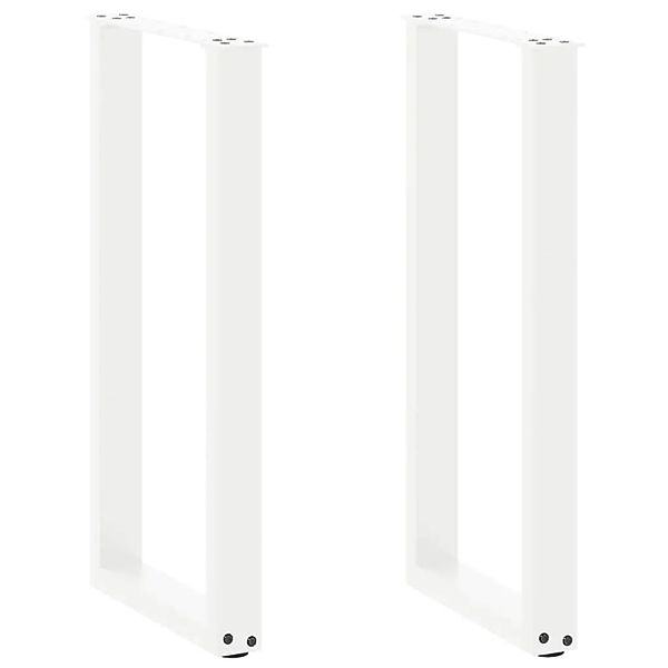 vidaXL Konsolentischbeine U-Form 2 Stk Weiß 38x72-73 cm Stahl 4013173 günstig online kaufen