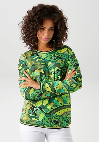 Aniston CASUAL Sweatshirt, mit extravagantem Druck im Batik-Dessin günstig online kaufen