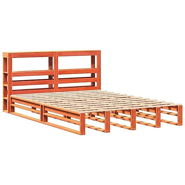 vidaXL Massivholzbett ohne Matratze Wachsbraun 120x190 cm Kiefernholz 33065 günstig online kaufen