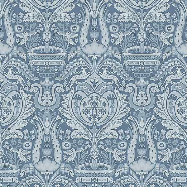 Laura Ashley Vliestapete Heraldic Damask Dusky Seaspray 10,05 x 0,52 m günstig online kaufen