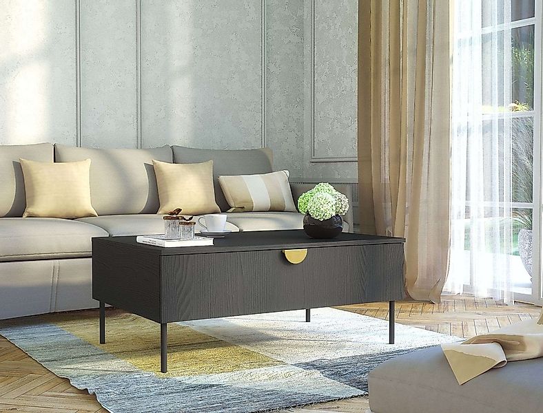 Home affaire Couchtisch "BELLOT Kaffeetisch mit viel Stauraum, 100x66cm, mo günstig online kaufen