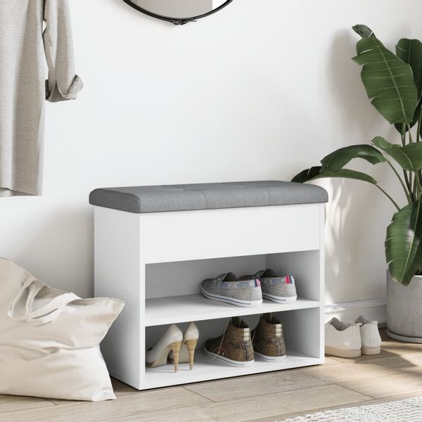 vidaXL Sitzbank Schuhbank Weiß 62 x günstig online kaufen