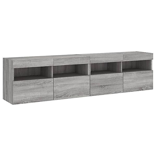 vidaXL TV-Wand TV-Wandschränke mit LED-Leuchten 2 günstig online kaufen