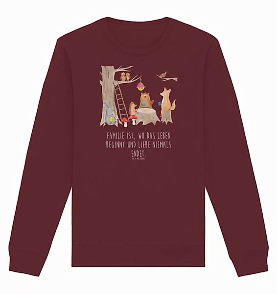 Mr. & Mrs. Panda Longpullover Größe XS Waldtiere Picknick - Burgundy - Gesc günstig online kaufen