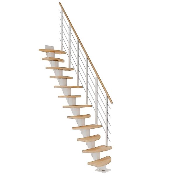 Dolle Mittelholmtreppe Berlin Buche Weiß GH bis 270 cm Variabel 64 cm FSC günstig online kaufen