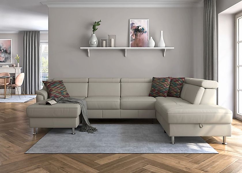 sit&more Wohnlandschaft "Freetown U-Form" Kopfteilverstellung und Federkern günstig online kaufen
