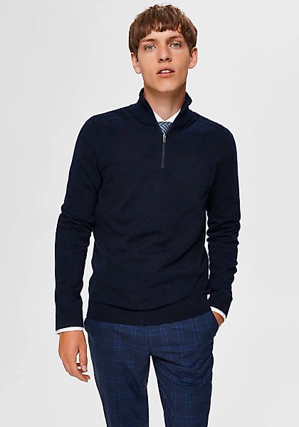 SELECTED Troyer "SLHBERG HALF ZIP CARDIGAN NOOS" Baumwolle, regular fit günstig online kaufen