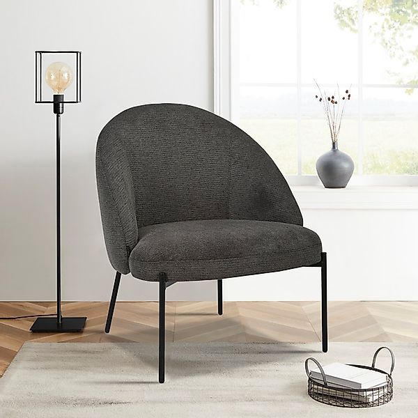 INOSIGN Loungesessel »MOVILLE Designstuhl mit filigranen Metallbeinen«, Coc günstig online kaufen