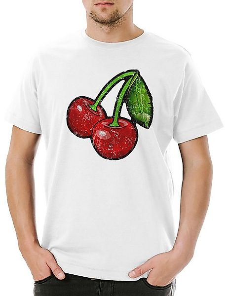 Urban Backwoods Print-Shirt Oldschool Cherries Vintage Logo I Herren T-Shir günstig online kaufen