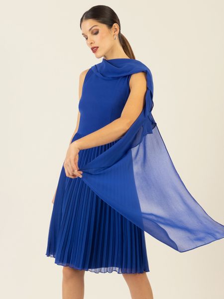 Apart Cocktailkleid mit Plisseerock und angearbeitetem günstig online kaufen