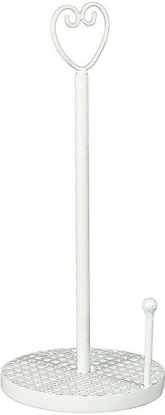 Ambiente Haus Küchenregal Küchenrollenständer Herz in Antikweiß, 1-tlg. günstig online kaufen