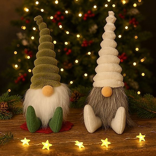 Online-Fuchs Dekofigur 2 süße Weihnachtswichtel mit günstig online kaufen