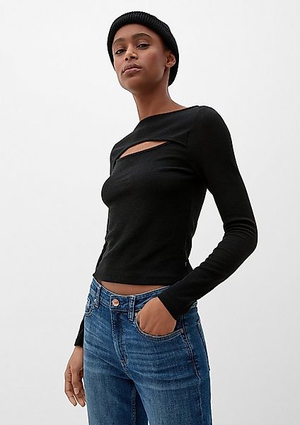 QS Langarmshirt T-Shirt Langarmshirt mit Cut-Out günstig online kaufen
