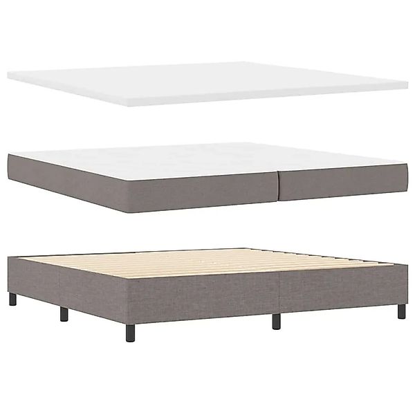 vidaXL Boxspringbett Taupe 200 x 200 cm Stoff & Holzwerkstoff 3344174 günstig online kaufen
