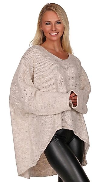 Charis Moda Hoodie Strickpullover asymmetrischer Schnitt günstig online kaufen
