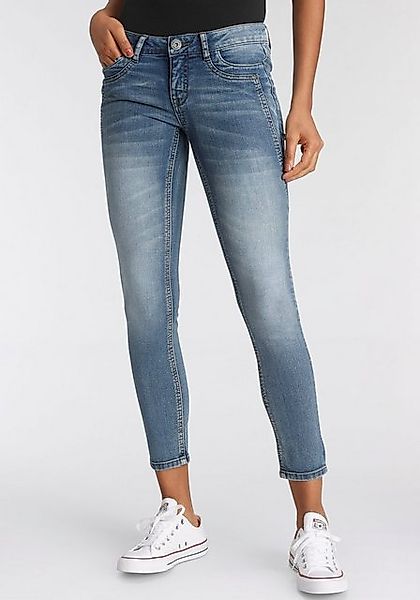 Arizona 7/8-Jeans mit Keileinsätzen extra-enger Schnitt, Used-Look-Waschung günstig online kaufen