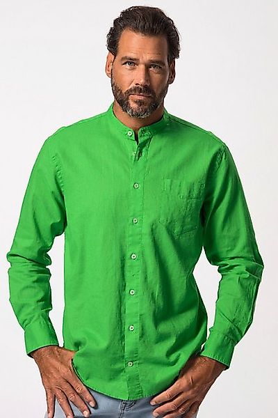 JP1880 Businesshemd Hemd Langarm Leinenmix Stehkragen Modern Fit günstig online kaufen