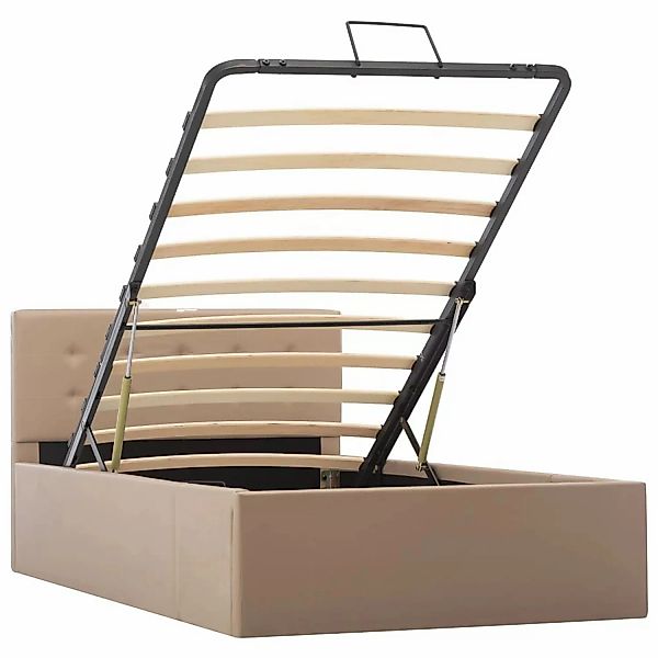vidaXL Stauraumbett Hydraulisch Cappuccino-Braun Kunstleder 100x200 cm61929 günstig online kaufen