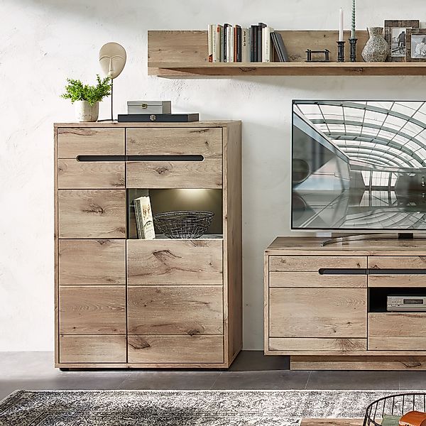 Innostyle Vitrine BELLANO Viking Oak Nature günstig online kaufen